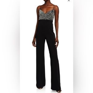 Finley Beaded-Bodice Sleeveless Jumpsuit